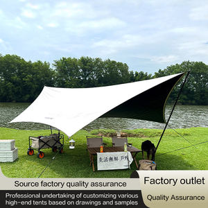 Factory Wholesale YUELANG 440x430cm Four-Season Waterproof UV-resistant <b>Camping</b> Sun Shelter <b>Tarp</b> with Rain Fly and 4 Ropes - Product Image 3