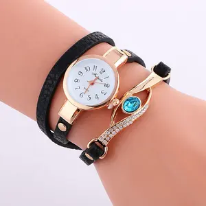 Vendita calda decorativo di moda gemma e braccialetto studente quarzo ultra-sottile orologio a mano semplice per le donne