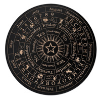 Art personnalisé radiesthésie en bois Divination lunes sorcellerie Wiccan autel fournitures année noir cristal pendule Laser décoratif