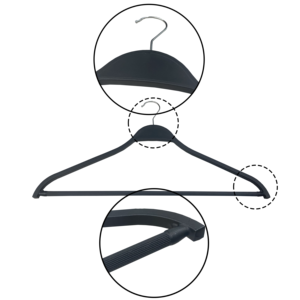 <span class=keywords><strong>Zara</strong></span> Perchas <span class=keywords><strong>de</strong></span> Plástico <span class=keywords><strong>de</strong></span> Buena Calidad para <span class=keywords><strong>Hombre</strong></span>, Perchas con Muescas y Barra <span class=keywords><strong>de</strong></span> Pantalón en 46cm - Product Image 4