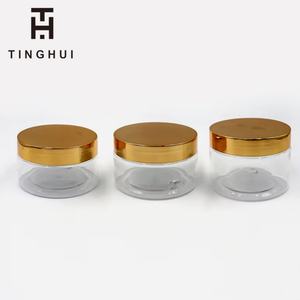 Hot Selling 100ml 150ml 200ml PET Plastic Round Food Storage <b>Jars</b> with Screw Top Lid for Body Cream Deodorant Containers - Product Image 5