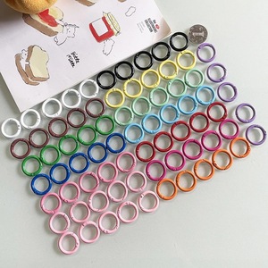 Anneau à ressort coloré peint, boucle ouverte en métal, porte-clés rond 24 mm en alliage de zinc léger pour coque de téléphone, cordon, porte-cartes - Product Image 1