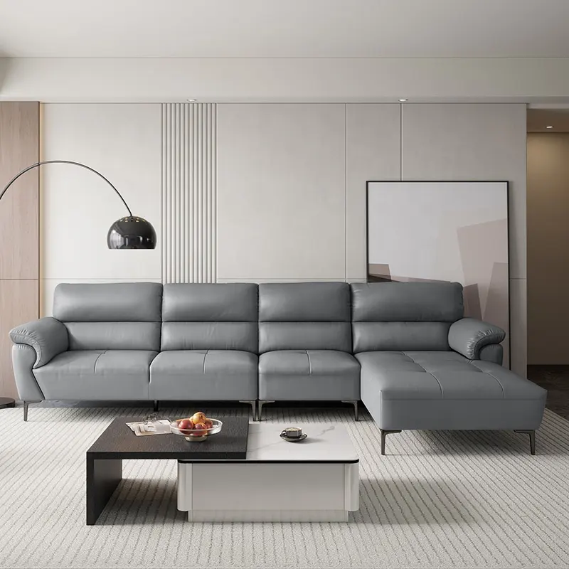 112005 Quanu design moderno personalizzato divano ad angolo di qualità mobili per la casa italiano divano in vera pelle divano divano soggiorno divano