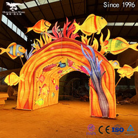 Lanterne parc entrée festival du monde sous-marin spectacle de lanternes