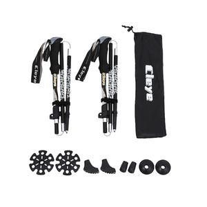 Bâton de randonnée réglable en alliage d'aluminium Crossborder 115cm 135cm avec embout en caoutchouc pour la marche en extérieur - Product Image 3