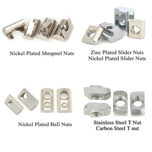 Profilé en aluminium 2020/3030/4040/4545, écrou en T à tête de marteau, 20T6M3/M4/M5/M6/M8, acier nickelé, acier au carbone -20T6M3 - Product Image 1