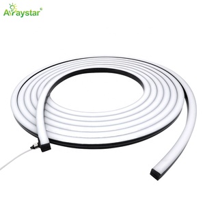 Bên Uốn Cong Điện Áp Cao 220V AC 3 Màu Đen + 1 Trắng Bề Mặt 16*16Mm LED Màu Đen Neon Linh Hoạt Dải Ánh Sáng 12W IP67 Không Thấm Nước - Product Image 2