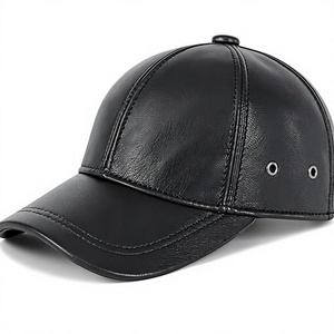 Men Leather Baseball <b>Cap</b> <b>Vintage</b> Biker Leather Hat Adjustable Strapback Outdoor Riding Casual Dad <b>Cap</b> Wholesale - Product Image 1