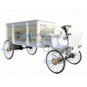 2025 Popular Horse <b>Trailer</b> Holy Horse Drawn Hearse Classic Funeral Car Coffin Supplies Casket Chariot for Sale - Product Image 1