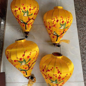 Lanterne en soie de bambou vietnamienne classique artisanale décorations artisanales traditionnelles pour le nouvel an et la fête des mères - Product Image 2