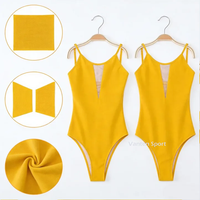 Leotard Tari untuk Wanita |   Leotard Balet Tanpa Lengan Bahan Beludru untuk Pertunjukan & Latihan |   Desain Elegan High Cut dengan Sublimasi