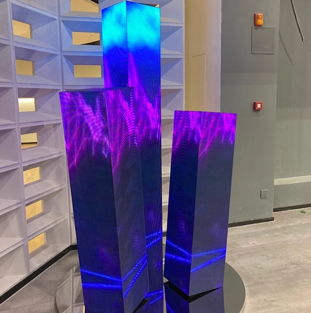Cylindrical SMD LED Display for Indoor Self-Service Business Medical Treatment Welcome Video Wall Advertising Shopping Malls