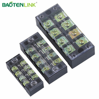 BAOTENG Prix usine TB-1508 600V 15A 6 pôles Bornier de connexion fixe en plastique à vis pour câbles de 0,2 à 2,5 mm