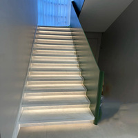 Balustrades d'escalier sur mesure en acier inoxydable 304, style moderne minimaliste, type colonne ; Fabrication sur commande ; Approvisionnement en gros pour villas de Shanghai