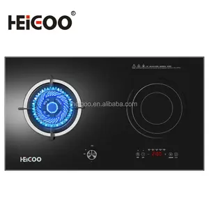 2つのバーナー内蔵およびカウンタートップ電気電磁調理器とガスストーブ - Product Image 1