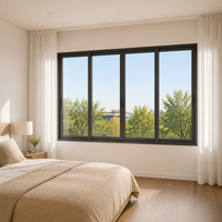 Fenêtre coulissante en aluminium de haute qualité avec moustiquaire, fenêtres coulissantes en verre sur mesure pour la conception de maisons modernes