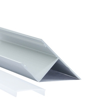 Profilé en aluminium LED avec diffuseur, embouts et clips pour bande LED 24*45 mm