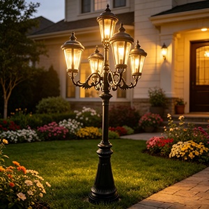 Luces LED de Jardín de Aluminio y Vidrio Europeas de Lujo, Grandes, para Exteriores, IP65, AC, Iluminación Residencial para Paisajes - Product Image 1