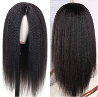 Perruque Bandeau Cheveux Naturels Densité 150 Lisse Raide Sans Colle Sans Lacet Pré-Pluckée Ligne de Cheveux Naturelle Idéale pour Débutantes