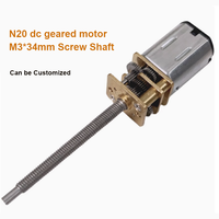 N20 M3 Gewinde 34mm Schaft 3V/6V/12V DC Getriebemotor Niedrige Drehzahl 15-4000 U/min Mikromotor für Haushaltsgeräte IP55 Flanschmontage