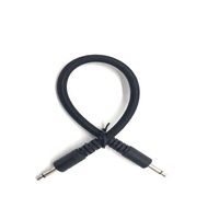 Tissage en Nylon aux d'extension audio mâle à mâle 3.5mm câble mono pour synthétiseurs modulaires Eurorack