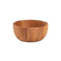 Moderne Stijl Acacia Houten Serveerschaal Duurzaam Voedsel Container Met Afgerond Ontwerp Voor Fruitsalade Opslag Decoratieve Kommen