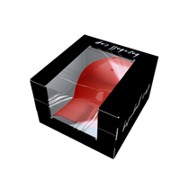 Boîte en carton personnalisée pour casquette de baseball, emballage de voyage pour chapeau avec fenêtre en PVC, vente en gros