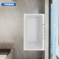Baignoire Balnéo Rectangulaire Autoportante en Acrylique YUNMAN 50-59 gal, Écologique, Haute Qualité, Massage Moderne pour Maison et Villa