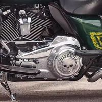 Couvercle latéral de distribution moteur pour Harley, Couvercle de distribution Willick, Couvercle d'embrayage Dark Skeleton, Services de fabrication de boîtier de chaîne principale