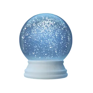 Polyresin Empty Snow Globe With Snow Flake Inside DIY Snow Globe
