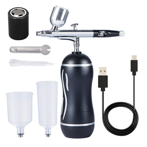 Portable Rechargeable Airbrush With Automatic <b>Pump</b> And Stop Function For Makeup Gravity Feed Adjustable Speed Settings - Product Image 5
