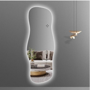<span class=keywords><strong>Grand</strong></span> miroir LED mural moderne pleine longueur avec fonction étanche pour salle de bain, entrée et couloir - Product Image 1