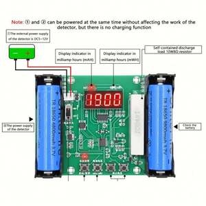 LCD-Display 18650 Lithium-Batterie-Kapazitätstester MAh MWh Digitaler Batterieleistungsdetektor Modul mit Typ-C-Anschluss Verbesserte Version - Product Image 3