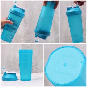 Artículo Promocional de Marketing, Botella Deportiva de Plástico Blanca de 600 ml, Libre de BPA, para Gimnasio, Entrenamiento, Batidos de Proteínas, con Logotipo Personalizado - Product Image 5
