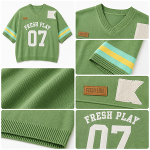 Pull en jersey court unisexe léger à col en V pour le sport et les jours de match - Product Image 5