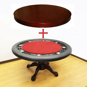 <span class=keywords><strong>Table</strong></span> de <span class=keywords><strong>poker</strong></span> <span class=keywords><strong>ronde</strong></span> professionnelle de luxe de 52 pouces avec pieds en bois massif - Product Image 2