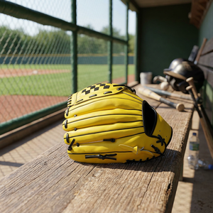 Gants de baseball de couleur jaune derniers gants de conception gants de sport taille et conception personnalisées utilisation d'entraînement de match de baseball - Product Image 3