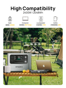 Dealer Support Fast Dispatch Silver 2048Wh with App Aferiy Portable Power Station Emergency Power Supply - Product Image 5