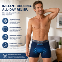 Caleçon de thérapie par le froid pour le soulagement des gonflements et de la douleur post-vasectomie, respirant et confortable, avec poche à glace pour le refroidissement des testicules