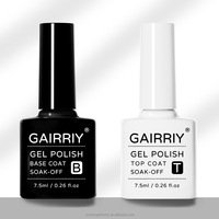 Vernis à ongles en gel UV de haute qualité, translucide, longue tenue, 7,5 ml, avec logo OEM, couche de finition, couche de base, gel fonctionnel