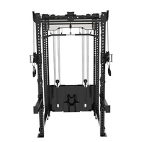 Rack de musculation multifonctionnel pour la maison avec cage de puissance, station de tirage vertical et de rame, et rack de squat avec câbles