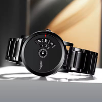 Montre Homme à Quartz LANGLISHI 606 Pas Chère Chine, Nouvelle Arrivée, Bracelet en Acier Inoxydable, Étanche, Date, Design Unique et Simple, Style Décontracté