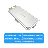 Batterie semi-solide CALH 3.58V 50Ah, densité 319Wh/kg, décharge à haut débit 7C, batterie lithium polymère 50000mAh pour drone UAV