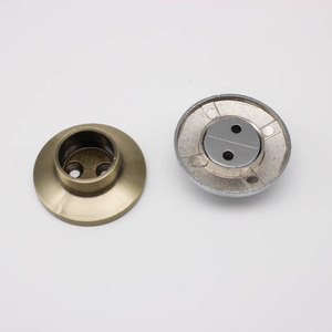 Winis Zinc Alloy Hanger Flange Seat 25mm Diameter Bright Chrome Antique <b>Gold</b> Wall Mount Wardrobe Hardware - Product Image 2