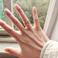 Anneaux personnalisés en émail avec initiale de fleur A-Z, bijoux de mode hip-hop, cadeaux, initiales personnalisées, lettre, cœur, anneau réglable