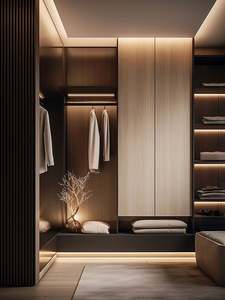 Luxury High Quality Modern Home Office Furniture Durable Wardrobe Cloakroom Easy Assembly <b>Dressing</b> <b>Table</b> Space-Saving Design - Product Image 3