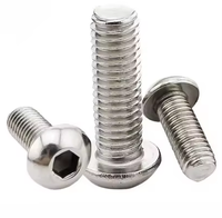 Vis à tête cylindrique hexagonale en acier inoxydable 304 M2 M2.5 M3 M4 M5 M6 M8 M10 M12