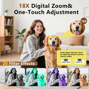 Appareil photo numérique 64MP 4K Ultra HD avec zoom 18X, capteur CCD, enregistrement vidéo, idéal pour les étudiants et les voyages - Product Image 2