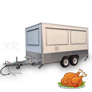 Gıda arabaları ve gıda römorkları kamyon ile tam donanımlı tam mutfak gaz tavuk rotisserie döner