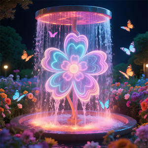 Artwatershow Fontaine linéaire Eau courante Cascade Rideau <span class=keywords><strong>Dessin</strong></span> Fil Pluie Fontaine Rideau d'eau - Product Image 1